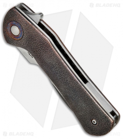 Olamic Cutlery Gambit Liner Lock Knife Textured Copper (3" Two-Tone) G054