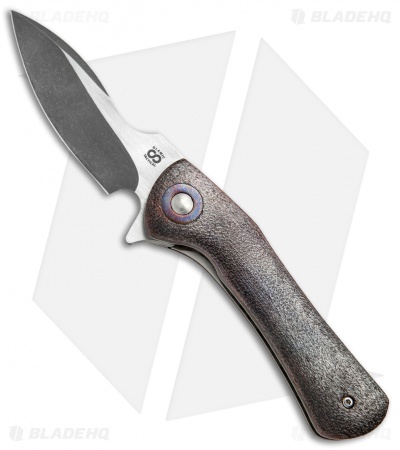 Olamic Cutlery Gambit Liner Lock Knife Textured Copper (3" Two-Tone) G054