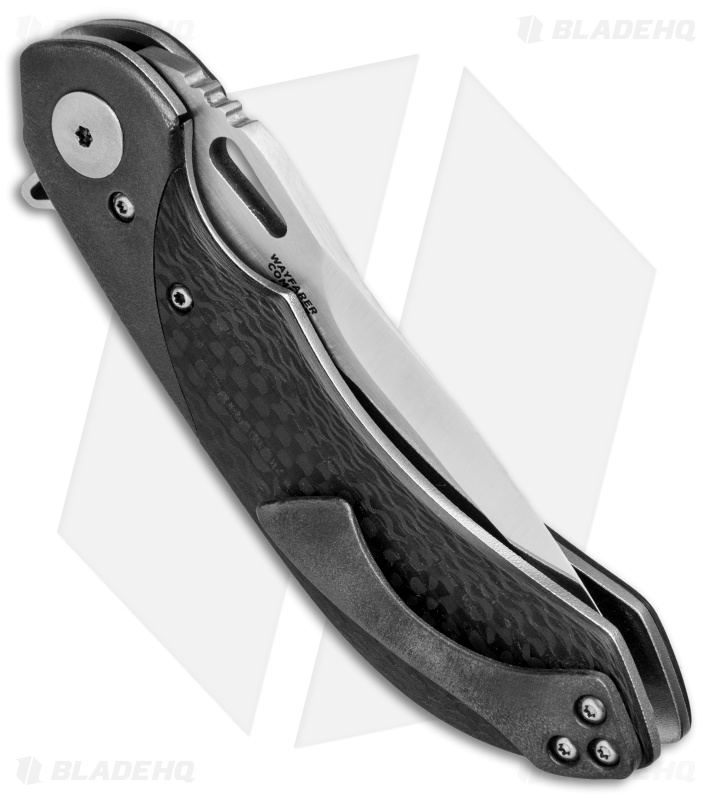 Olamic Cutlery Wayfarer Compact Flipper Knife CF/Zirc (3.5" Polish) WC334