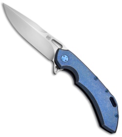 Olamic Wayfarer 247 Frame Lock Knife Blue SW Ti  (3.5" M390 Satin)