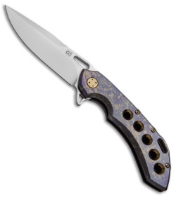 Olamic Wayfarer 247 Knife Splash Anodized / Bronze Holes (3.5" M390 Satin)