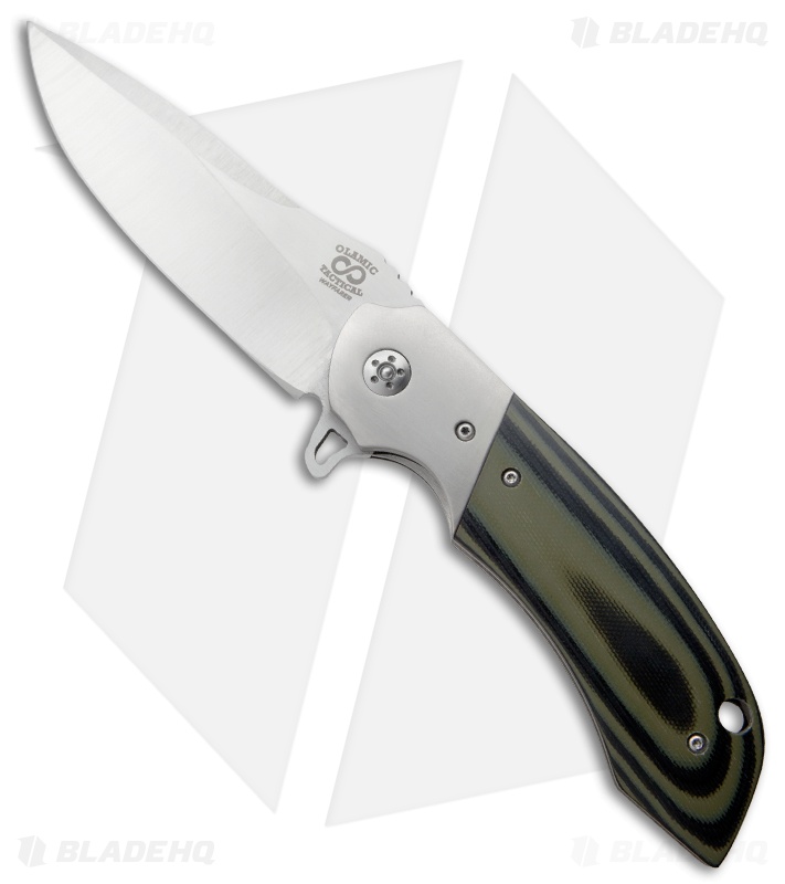 Olamic Cutlery Wayfarer Liner Lock Knife Green G-10 (4" Satin) W421