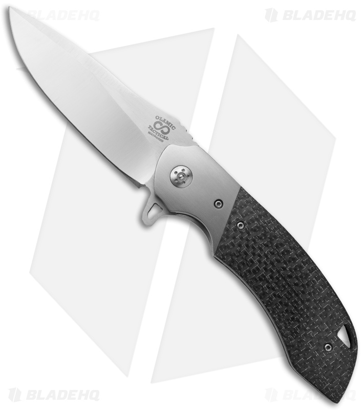 Olamic Cutlery Wayfarer Liner Lock Knife Carbon Fiber (4" Polish) W426