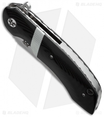 Olamic Cutlery Wayfarer Flipper Knife Black G10/White C-Tek (4" Compound) W718