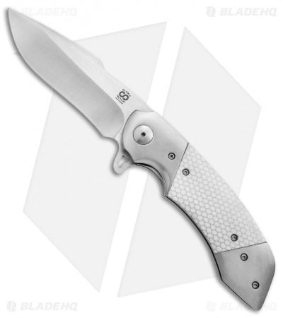 Olamic Cutlery Wayfarer Flipper Knife White C-Tek (4" Satin) W957