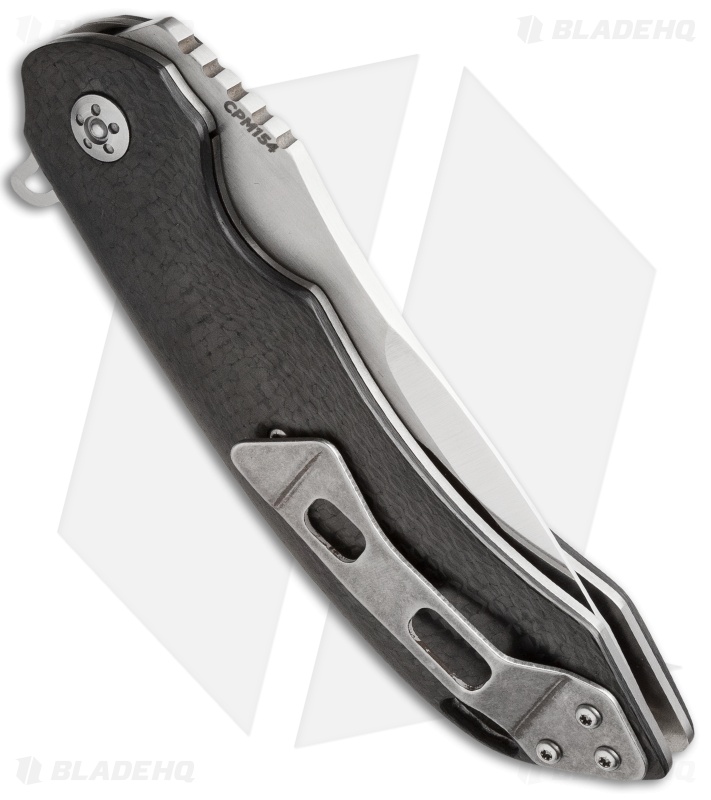Olamic Cutlery Wayfarer Flipper Knife CF/Nickel (4" Satin) W606
