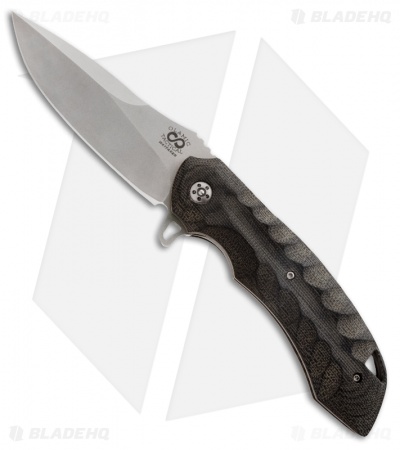 Olamic Cutlery Wayfarer Liner Lock Knife Green Micarta (4" Bead Blast) W124