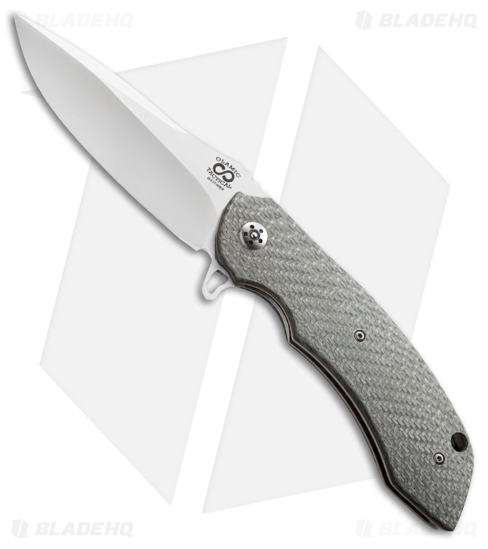 Olamic Cutlery Wayfarer Liner Lock Knife Silver Twill (4" Polished) W213