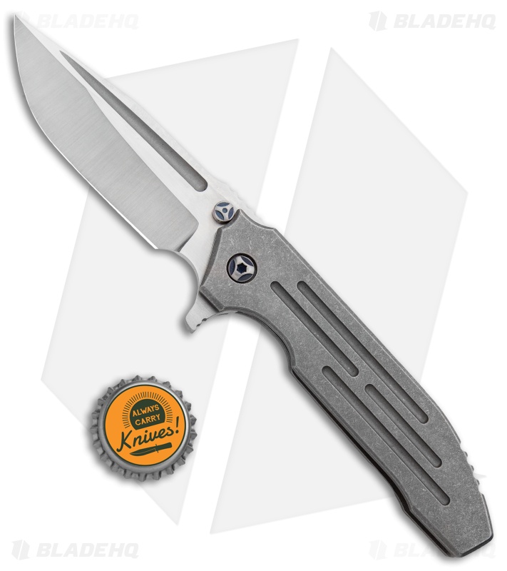 Peter Rassenti Custom SNAFU | Integral Frame Lock Knife | Gray Ti