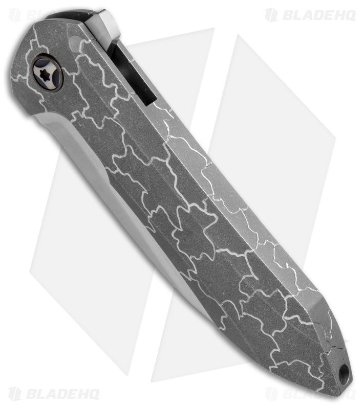 Peter Rassenti Custom Druid Frame Lock Knife Desert Floor Titanium (3.5" Satin)
