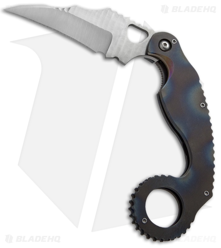 Phantom Steelworks PK-1 Karambit Knife Flamed Titanium (3" Satin