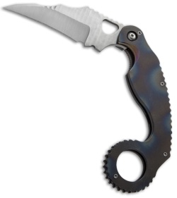 Phantom Steelworks PK-1 Karambit Knife Flamed Titanium (3" Satin)