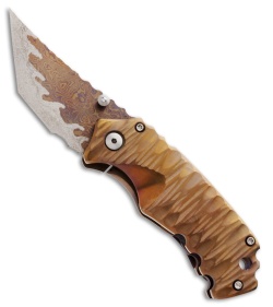 Phantom Steelworks One-Off PF-2 Frame Lock Knife (2.75" Timascus)