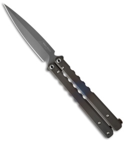 Pro-Tech FlyFather Balisong Butterfly Knife BB Fade + Purple Clip (Bead Blast)