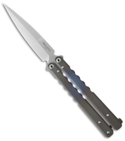 Pro-Tech FlyFather Balisong Butterfly Knife BB Fade + Fade Clip (Stonewash)