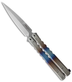 Pro-Tech FlyFather Balisong Butterfly Knife Random OP + Fade Clip (Stonewash)