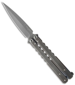 Pro-Tech FlyFather Balisong Butterfly Knife Satin Fade+Random Clip (Bead Blast)