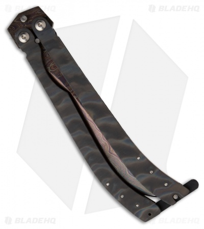 Reese Weiland Toxic Persian Balisong Titanium Butterfly Knife (Damascus)