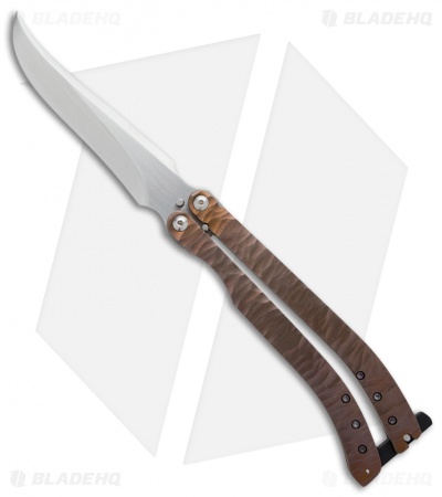 Reese Weiland Toxic Persian Balisong Butterfly Knife Anodized Carved Titanium
