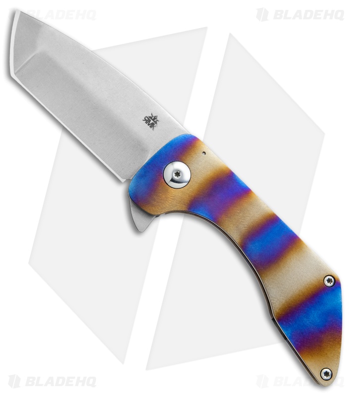 RichMade Knives Vampire Killer Frame Lock Flamed Ti (3.625" O1) RMK