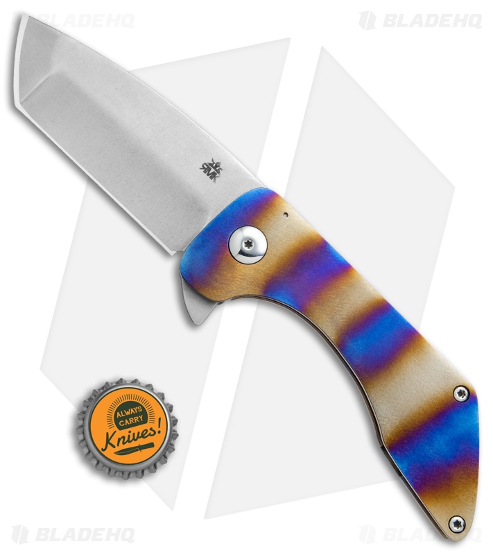 RichMade Knives Vampire Killer Frame Lock Flamed Ti (3.625" O1) RMK
