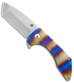 RichMade Knives Vampire Killer Frame Lock Flamed Ti (3.625" O1) RMK