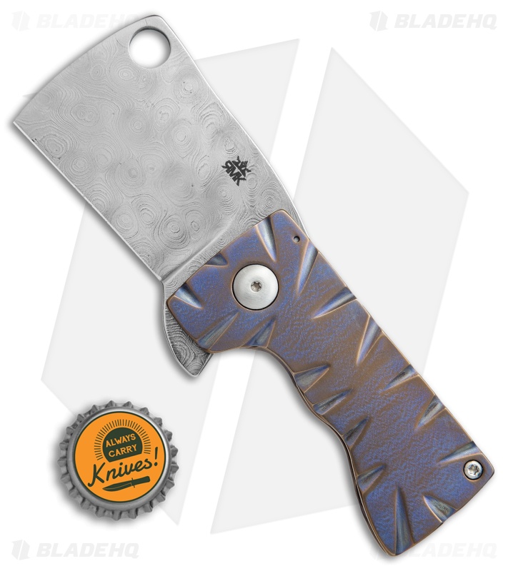 RichMade Knives Zombie Killer Frame Lock Purple Ti (2.625" Alabama Damascus) RMK