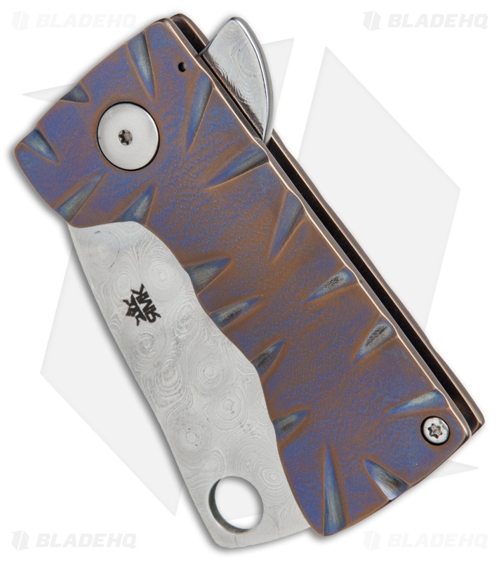 RichMade Knives Zombie Killer Frame Lock Purple Ti (2.625" Alabama Damascus) RMK