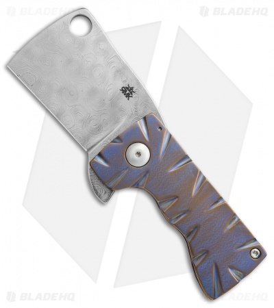RichMade Knives Zombie Killer Frame Lock Purple Ti (2.625" Alabama Damascus) RMK