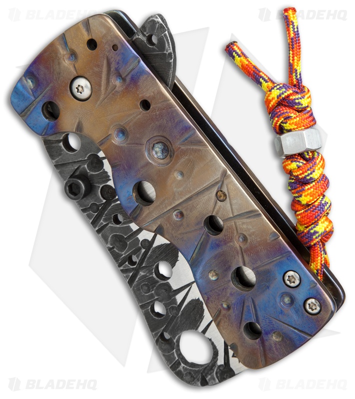 RichMade Knives Medium Zombie Killer Frame Lock Heat Ti (3.375" Two-Tone) RMK