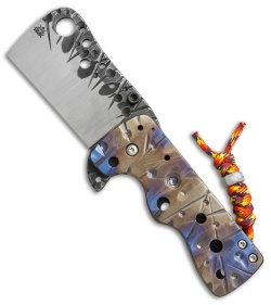 RichMade Knives Medium Zombie Killer Frame Lock Heat Ti (3.375" Two-Tone) RMK