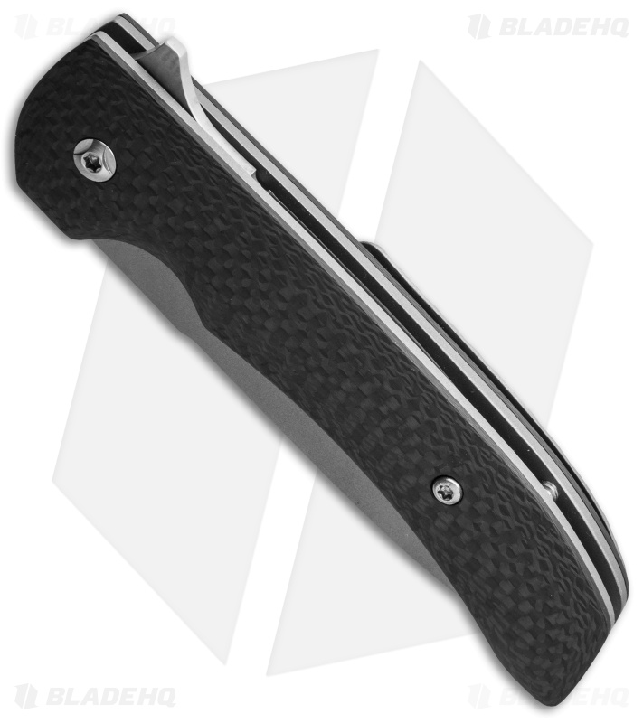 Douglas Knives Custom Flipper Knife Carbon Fiber (4" Bead Blast)