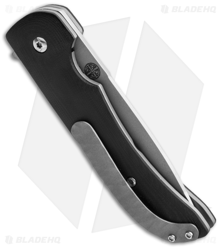 Douglas Knives Custom Flipper Knife Black G-10 (4" Bead Blast)