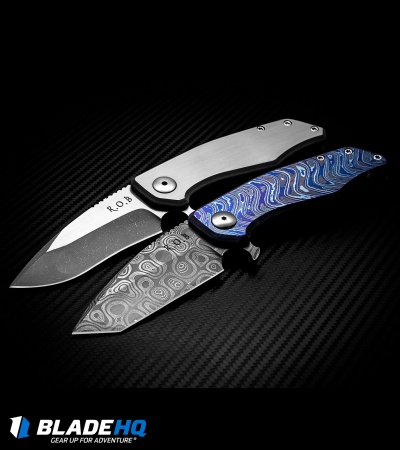 Robert Oldaker Blades ROB Gladius Frame Lock Knife Titanium (3.375" Two-Tone)