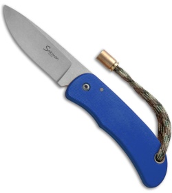 Sakman Pointer Friction Lock Knife Blue G-10 (3" Stonewash) 