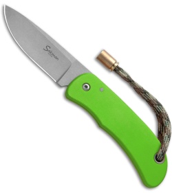 Sakman Pointer Friction Lock Knife Neon Green G-10 (3" Stonewash) 