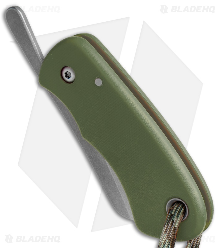 Sakman Chappy Friction Lock Knife OD Green G-10 (2.1" Stonewash) 