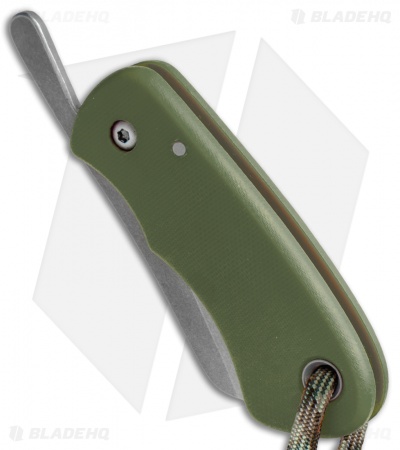Sakman Chappy Friction Lock Knife OD Green G-10 (2.1" Stonewash) 