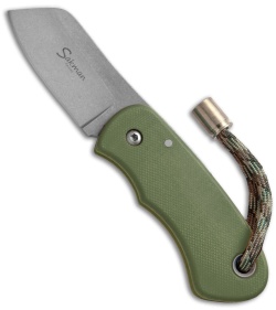 Sakman Chappy Friction Lock Knife OD Green G-10 (2.1" Stonewash) 