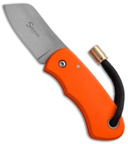 Sakman Chappy Friction Lock Knife Orange G-10 (2.1" Stonewash) 