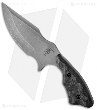 Sam Eddleman / Lhotak Design Octos Neck Knife Carbon Fiber (2.5" Acid Wash) 