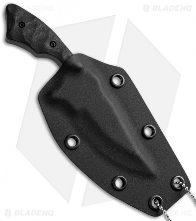 Sam Eddleman / Lhotak Design Octos Neck Knife Carbon Fiber (2.5" Acid Wash) 