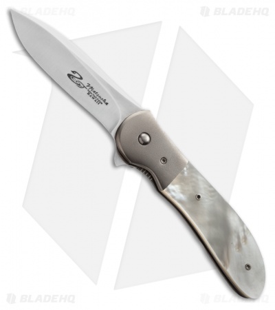 Scot Matsuoka Custom Awa Frame Lock Knife Pearl (3.75" Satin)