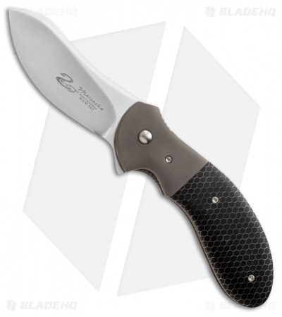 Scot Matsuoka Custom Kobe Frame Lock Knife Black C-Tek (3.5" Satin)