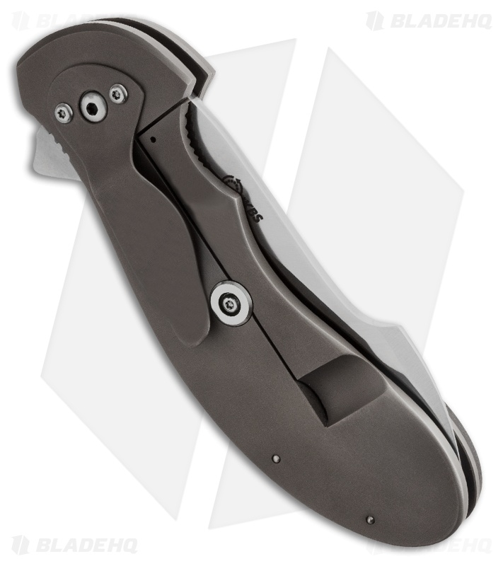 Scot Matsuoka Custom Viper Frame Lock Knife Black LSCF (3.5" Satin)