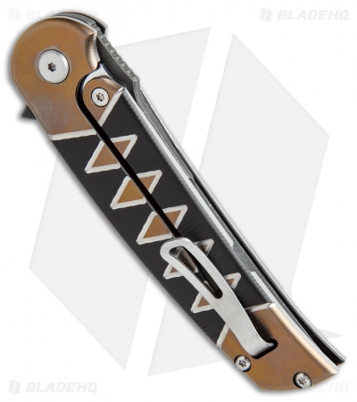 Sharp By Design Hurricane Flipper Knife Black/Bronze Anodized Wrap Ti (4" Gray)