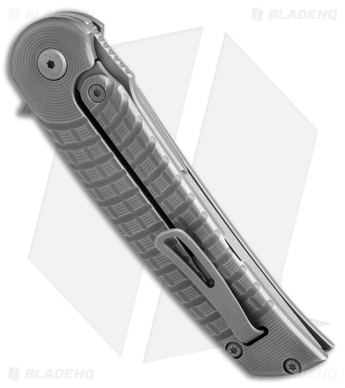 Sharp By Design Hurricane Flipper Knife Grenade Titanium (4" Gray)
