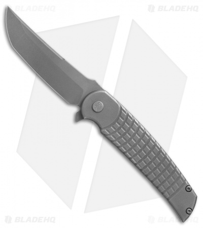 Sharp By Design Hurricane Flipper Knife Grenade Titanium (4" Gray)