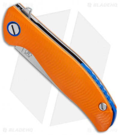 Shirogorov F3 Liner Lock Knife Orange G-10 (3.7" Stonewash) 