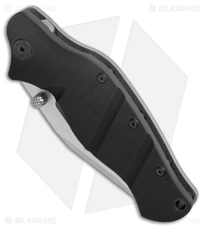 Sniper Bladeworks LPC Frame Lock Knife Black G-10/SW Ti (3.5" Satin)